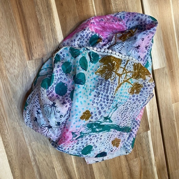 White Stuff - Silk Bird Scarf - Picture 7 of 8